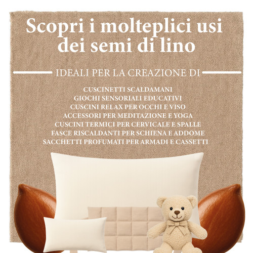 Semillas de lino natural lavadas y esterilizadas: para almohadillas térmicas, compresas cosméticas y uso artesanal