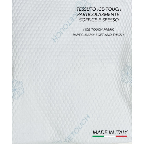 Coprimaterasso Rinfrescante Freddo+ Ice-Touch, Estivo, Termoregolatore, Traspirante, Anti-Umidità, Morbido, Elasticizzato