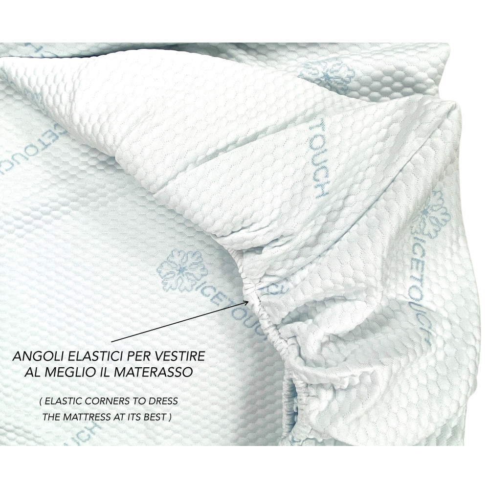 Cooling Mattress Topper Freddo+ Ice-Touch, Summery, Temperature-regulating, Breathable, Anti-Moisture, Soft, Stretchy
