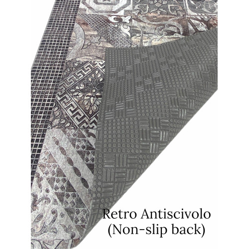 RUG Kitchen Runner Non-slip runner MAIOLICA GREY made in Italy