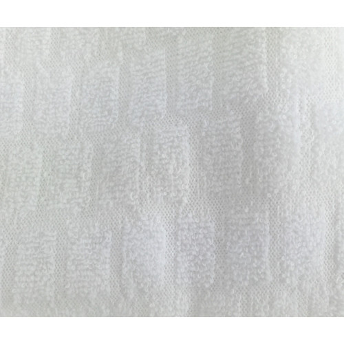Detalle de tejido jacquard de felpa de algodón a cuadros