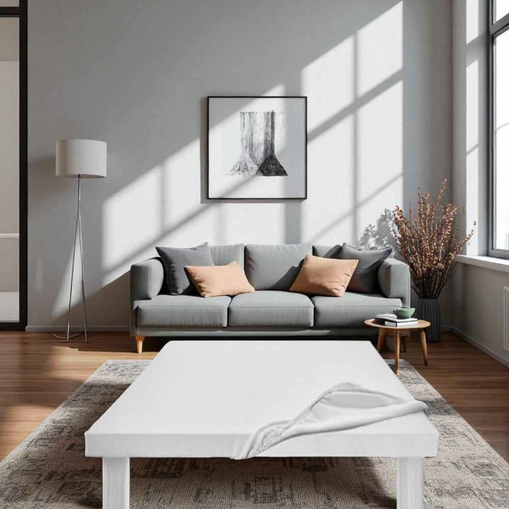 OXFORD Protector de Mesa Trampolín Bajo Mantel TABLE PROTECTOR Blanco