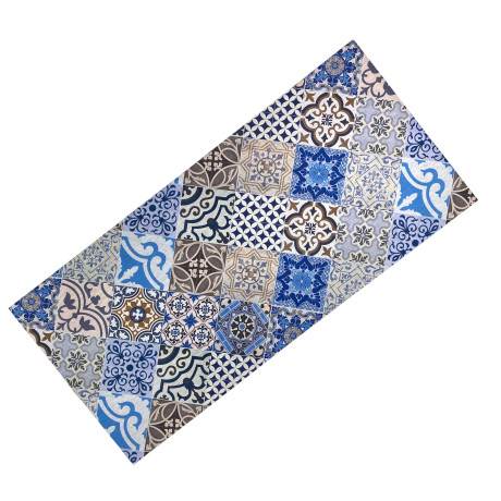 tappeto antiscivolo da cucina blu mare
