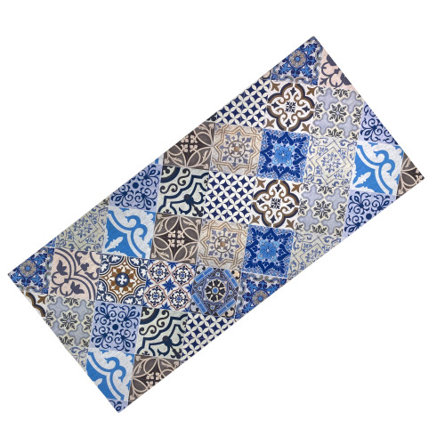 tappeto antiscivolo da cucina blu mare
