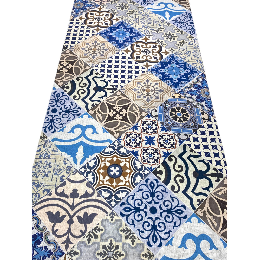 ALFOMBRA Corredor de cocina Corredor antideslizante MAIOLICA MARE fabricado en Italia