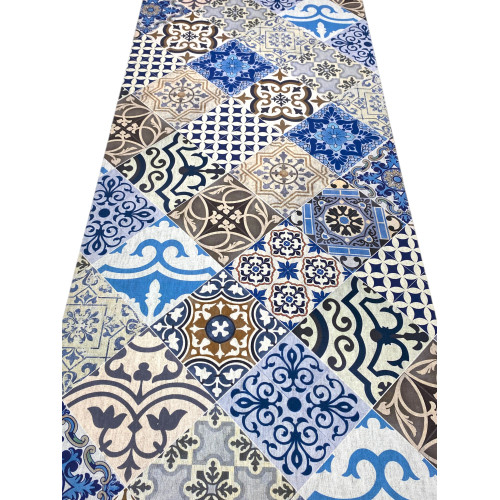 ALFOMBRA Corredor de cocina Corredor antideslizante MAIOLICA MARE fabricado en Italia