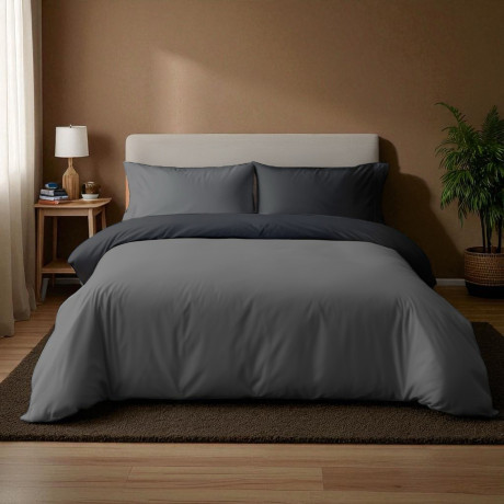 Duotto Duotto 4 Seasons Cover Anthracite et Noir - Microfibre douce et respirante, Oeko-Tex