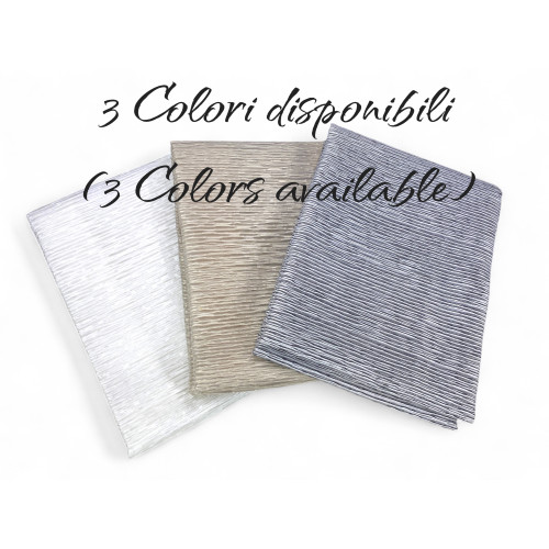 Pair of White Glass Curtain Oscar – Modern Semi-transparent in Striped Polyester – 2 Elegant Sheets, Washable, Ready to Use