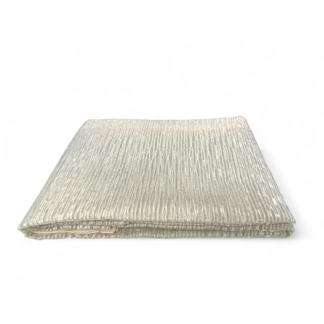 Pair of Oscar Beige glass curtains, modern and semi-transparent design