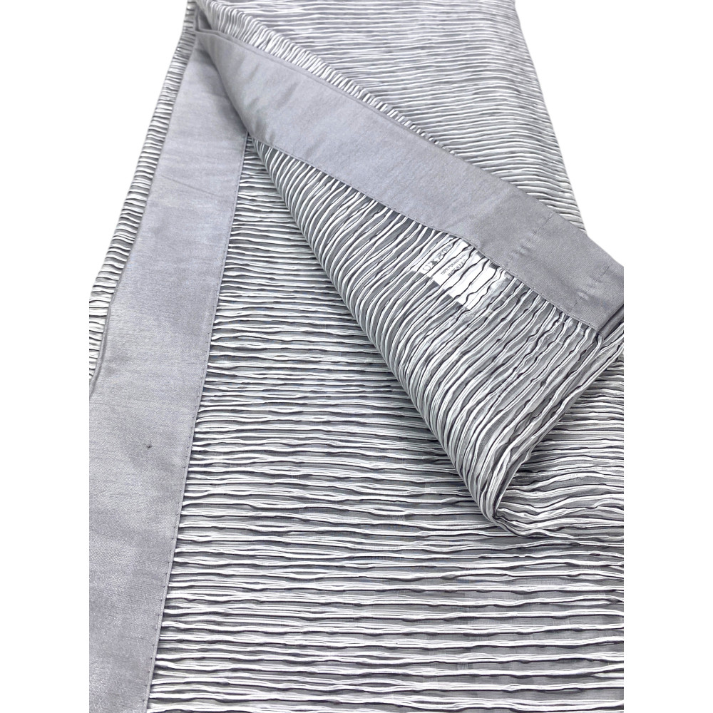 Coppia Tenda Vetro Oscar Grigio – Moderna Semitrasparente in Poliestere Rigato – 2 Teli Eleganti, Lavabile, Pronta all'Uso