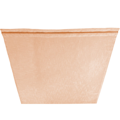Paire de rideaux en verre modernes SIMPLY Salmon - tissu polyester bouclé semi-transparent, ourlet tunnel