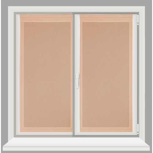 Par de cortinas de cristal modernas SIMPLY Salmon - tejido de poliéster bouclé semitransparente, dobladillo de túnel