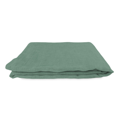 Coppia tendine vetro moderne SIMPLY Verde - tessuto poliestere bouclè semitrasparente, orlino tunnel