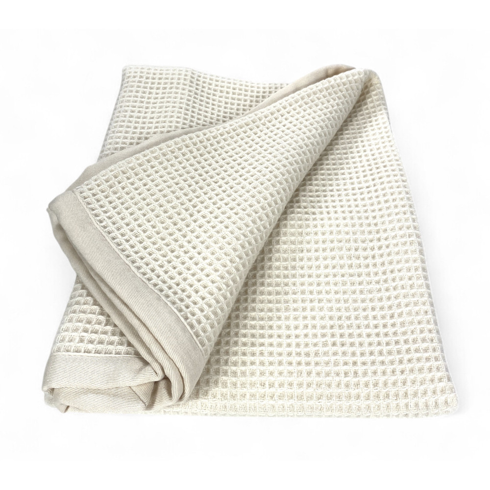 Couverture en laine mérinos & Kashmir en nid d’abeille – anti-boulochage, Made in Italy, pour berceau