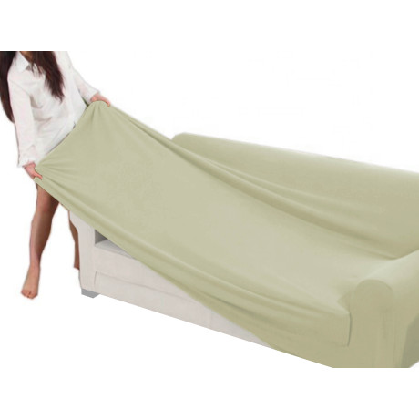 copridivano beige elasticizzato
