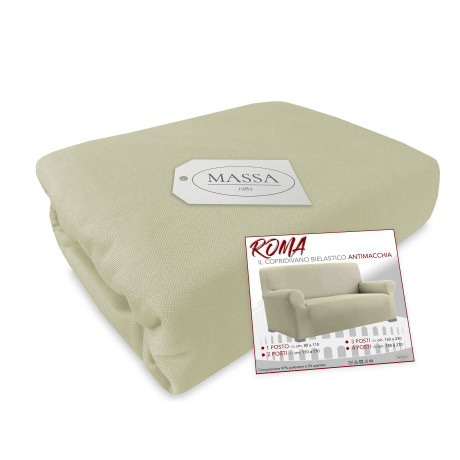 copridivano beige elasticizzato