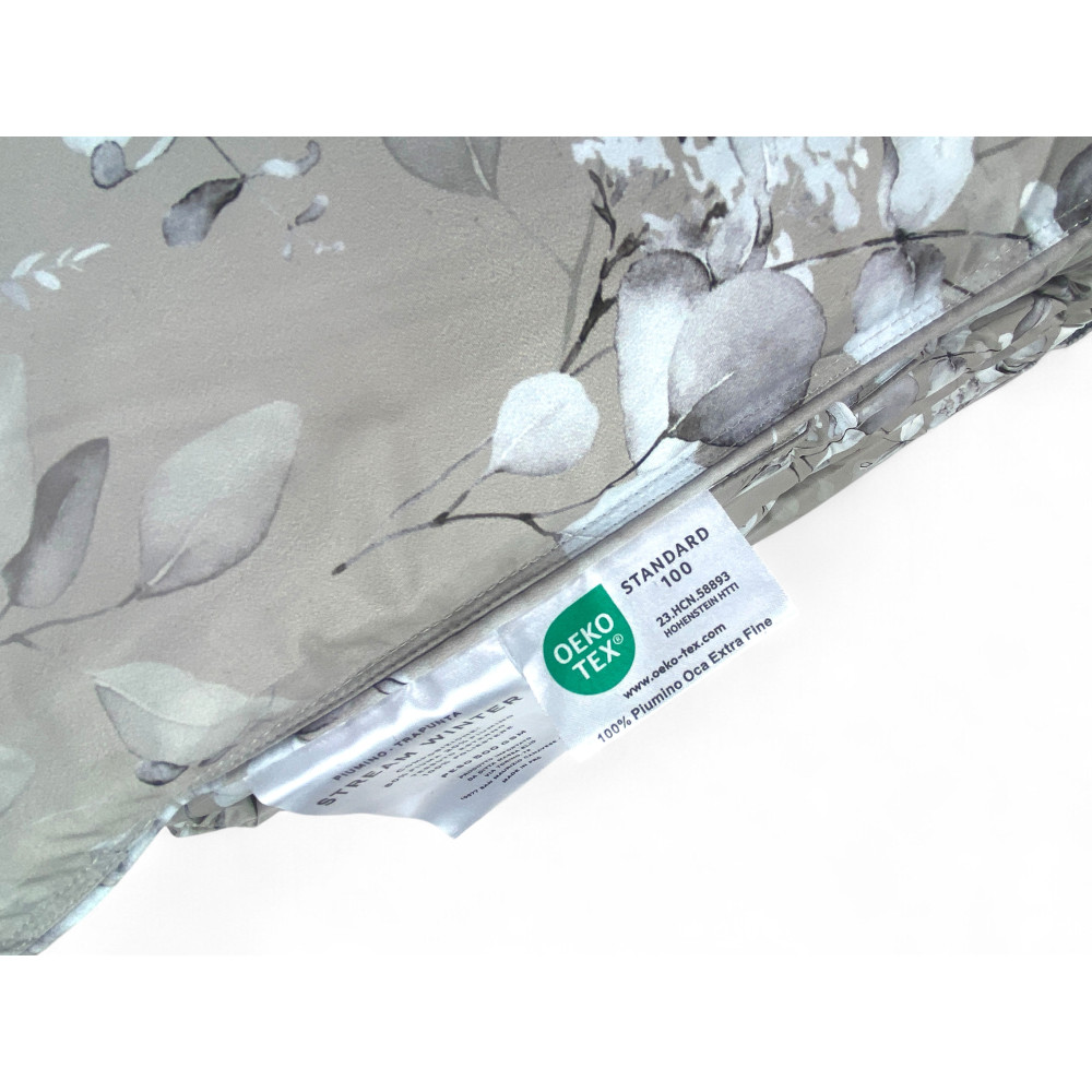 Piumone Matrimoniale Invernale Stream 500 gr - Piumino 80% Piuma 20% Piumino - Fantasia Floreale Beige