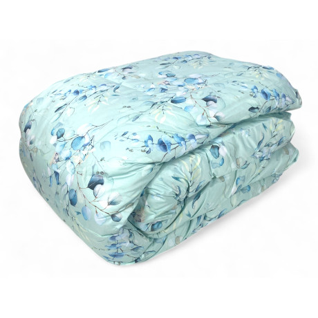 Stream 500 gr Winter Doppelbettdecke mit grünem Blumenmuster 80% Feder 20% Bettdecke