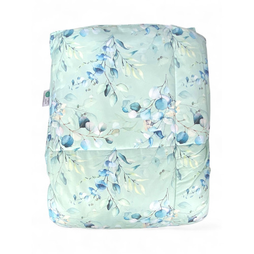 Green floral double duvet - Oeko-Tex Standard 100 certified fabric