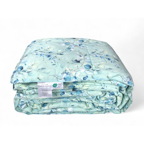 Double quilt Stream - soft and decorative green winter duvet