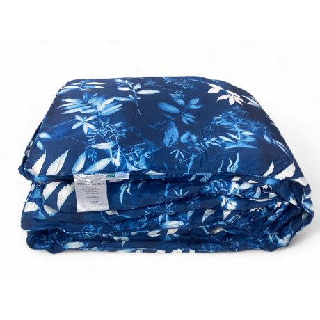 Stream Winter Doppelbettdecke 500 gr Blumenmuster Mitternachtsblau 80% Feder 20% Bettdecke