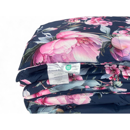 Stream Winter Doppelte Daunenjacke - Kommode Steppung und raffiniertes Blumenmuster