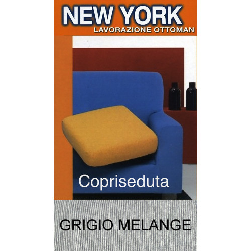 New York Sofa Bezug Grau Melange - Anti-Pilling Gerippter Stretchstoff - Made in Italy
