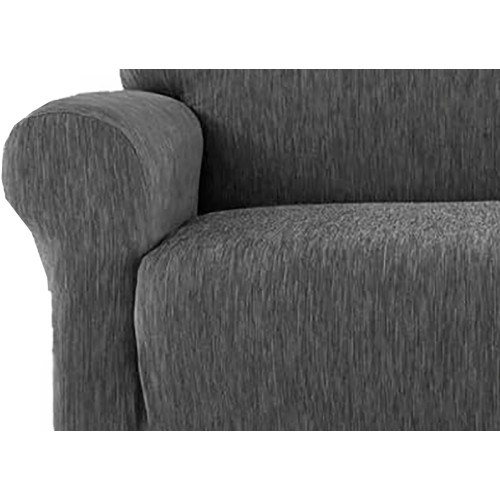 New York Cenere Sofa Seat Cover - Anti-Pilling Ribbed Stretch Fabric - Made in Italy