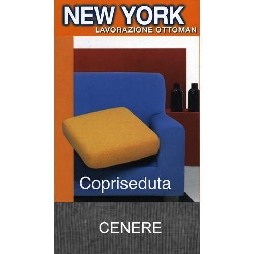 Housse de canapé New York Cenere - Tissu extensible côtelé anti-boulochage - Fabriqué en Italie