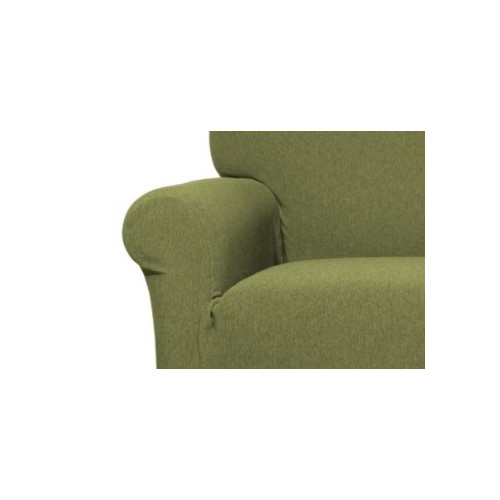 Housse de canapé New York Kiwi Green - Tissu stretch côtelé anti-boulochage - Fabriqué en Italie
