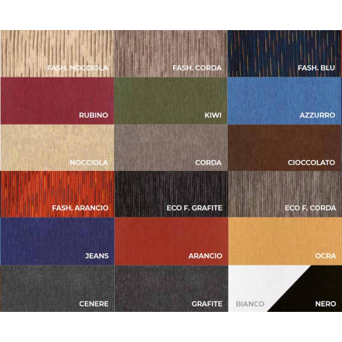 Copriseduta Divano New York Corda - Tessuto Elasticizzato a Costine Antipilling - Made in Italy