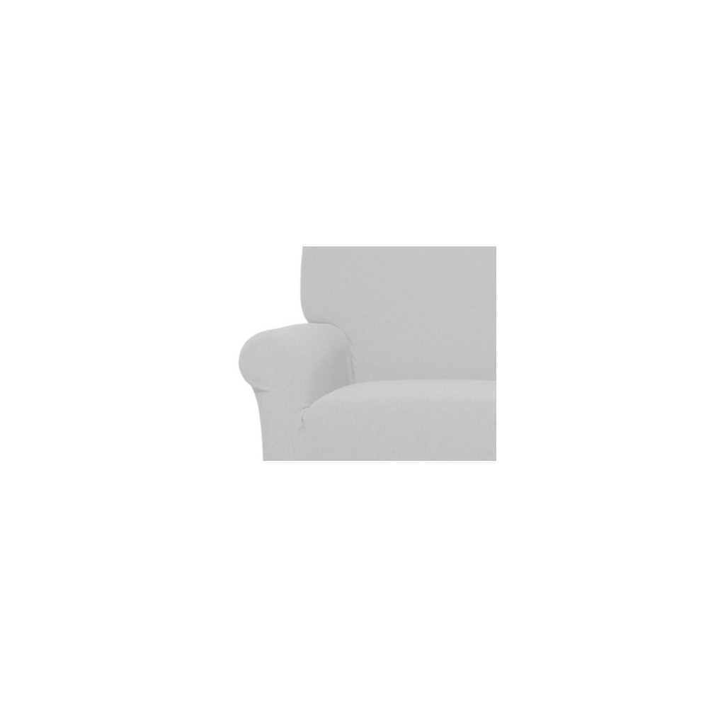 Funda de asiento de sofá blanca New York - Tela elástica acanalada anti-pilling - Hecho en Italia