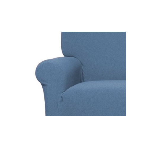 Housse de siège de canapé New York bleu clair - tissu stretch côtelé anti-boulochage - Fabriqué en Italie