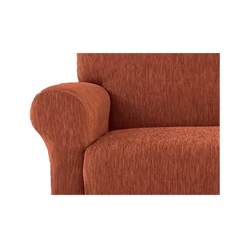 Funda de asiento de sofá naranja New York Fashion - Tela elástica acanalada anti-pilling - Hecho en Italia