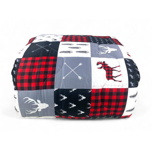 Quilt Folded Bow – Nordic design with deer, arrows and plaid checks