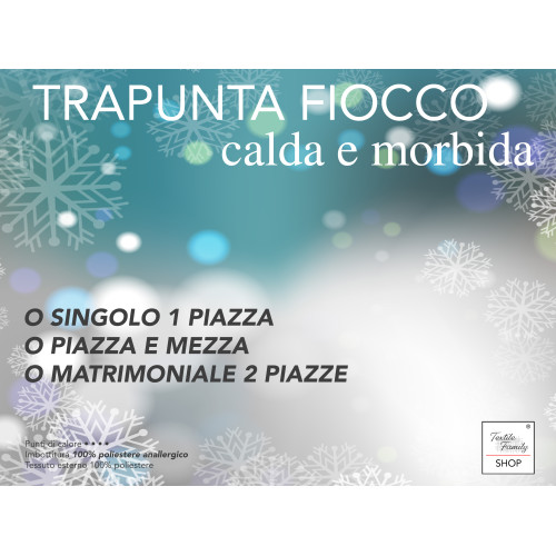 Trapunta Fiocco Quadri Rossi – Piumone Invernale Patchwork Montagna, Microfibra Anallergica, Made in Italy 300 g/m²