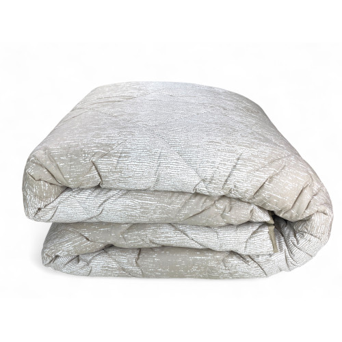 Colcha Kot Beige Bubbles - Colcha de Algodón Puro de Invierno - Hecha en Italia, Acolchado Hipoalergénico