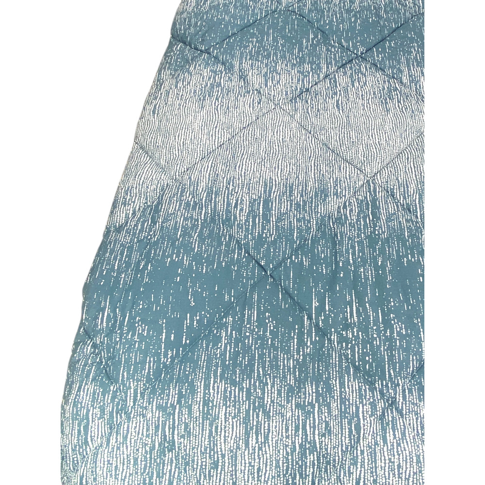 Kot Bollicine Teal Quilt - Wintertagesdecke aus reiner Baumwolle - Made in Italy, hypoallergene Polsterung