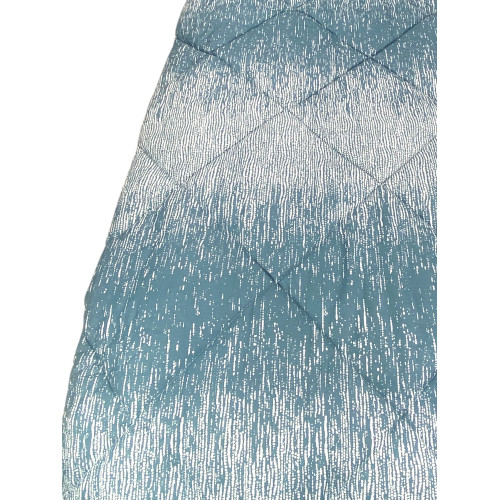 Kot Bollicine Teal Quilt - Winter Bedspread in Pure Cotton - Made in Italy, Hypoallergenic Padding