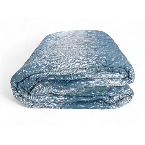 Colcha Kot Bollicine Teal - Colcha de invierno en algodón puro - Hecho en Italia, acolchado hipoalergénico