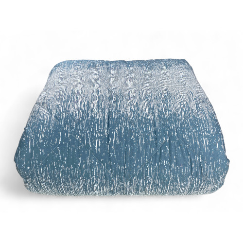 Colcha Kot Bollicine Teal - Colcha de invierno en algodón puro - Hecho en Italia, acolchado hipoalergénico