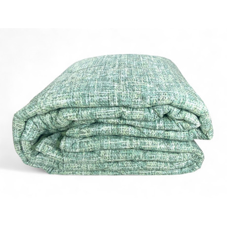 Colcha Kot Coco Green - Colcha de algodón puro con diseño a cuadros.