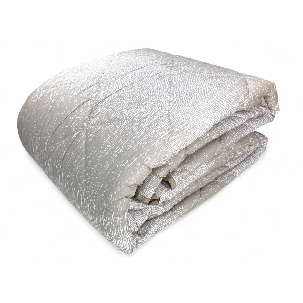 Kot Beige Bubbles Quilt - Winter Pure Cotton Bedspread - Made in Italy, Hypoallergenic Padding