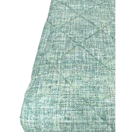 Trapunta Kot Coco Verde - Copriletto in puro cotone con design a quadri.