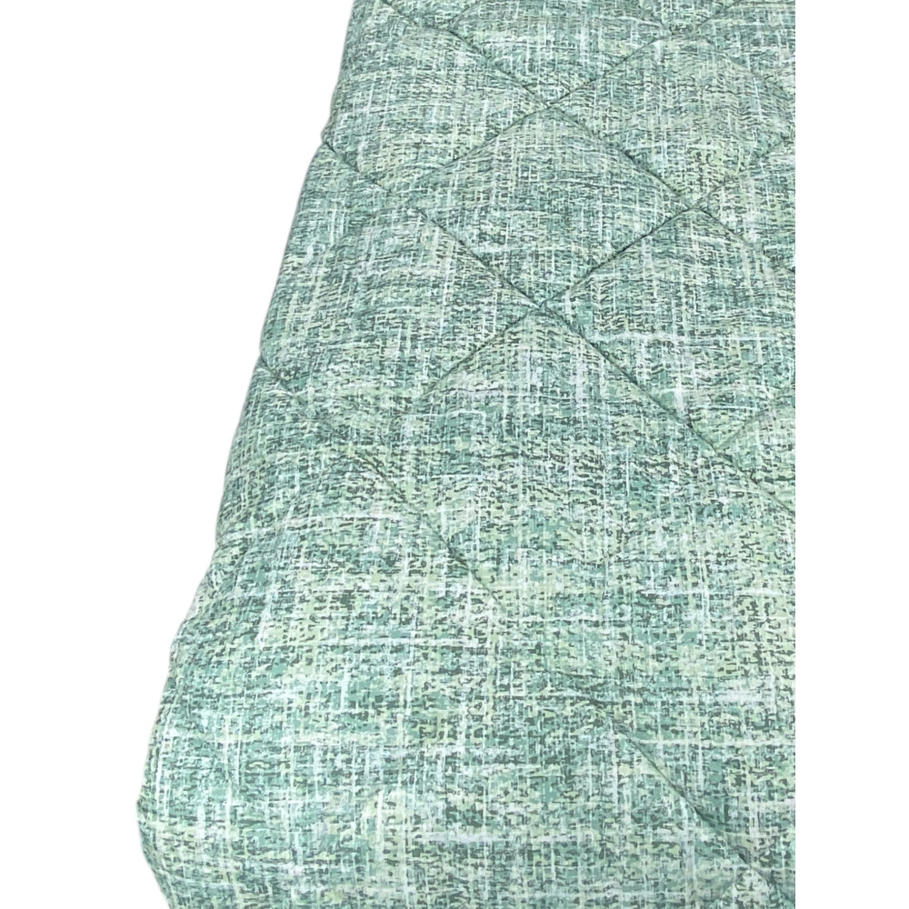 Kot Coco Green Quilt - Winter Bedspread in Pure Cotton - Made in Italy, Hypoallergenic Padding