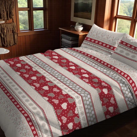 Trapunta Kot Corvara Tirolese - Copriletto in puro cotone con design tradizionale tirolese.
