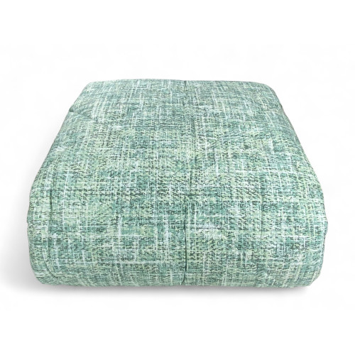 Kot Coco Green Quilt - Winter Bedspread in Pure Cotton - Made in Italy, Hypoallergenic Padding