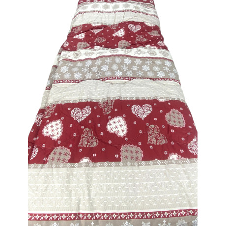 Trapunta Kot Corvara Tirolese - Copriletto in puro cotone con design tradizionale tirolese.
