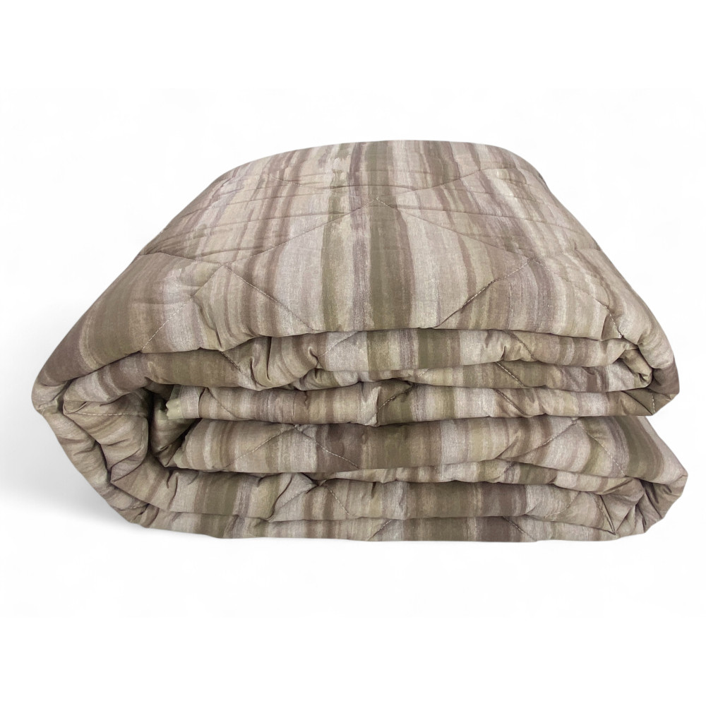 Couette Kot brossée beige - Couvre-lit d’hiver en pur coton - Fabriqué en Italie, rembourrage hypoallergénique