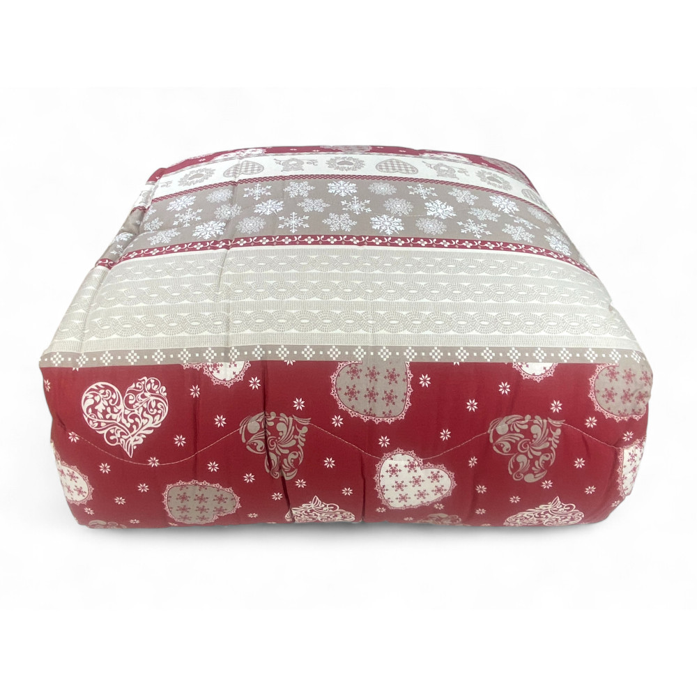 Kot Corvara Tyrolean Quilt - Winter Bedspread in Pure Cotton - Made in Italy, Hypoallergenic Padding